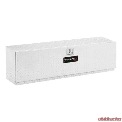 TrailFX Top Mount Sgl Door Dia Tread Bright Pol 16 Gauge Alum 48x13x17 6.3 Cubic Ft Cap - 170481